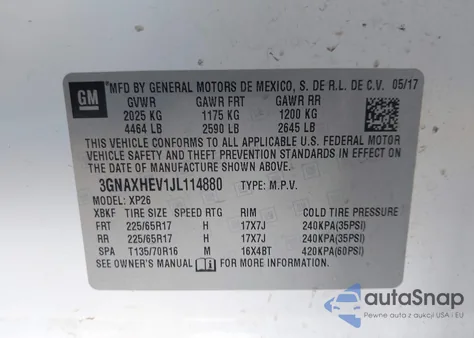 2018 Chevrolet Equinox Ls from USA, damaged, VIN 3GNAXHEV1JL114880